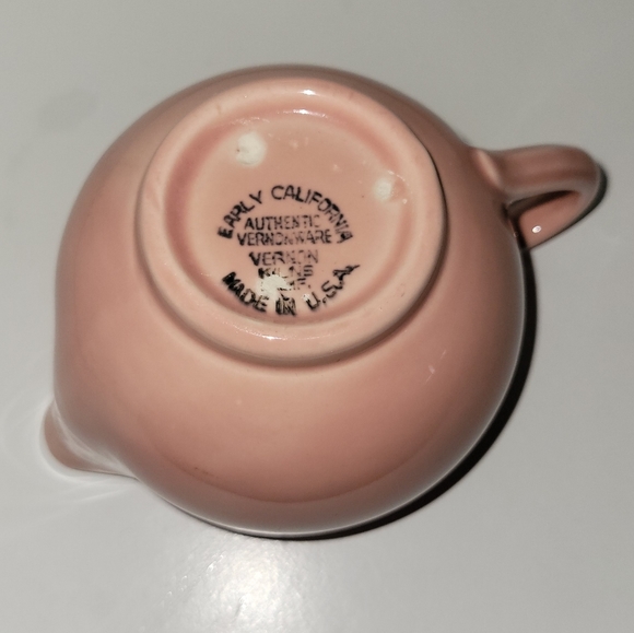 Early California Authentic Vernonware Teapot Pink USA Vintage - Picture 2 of 6